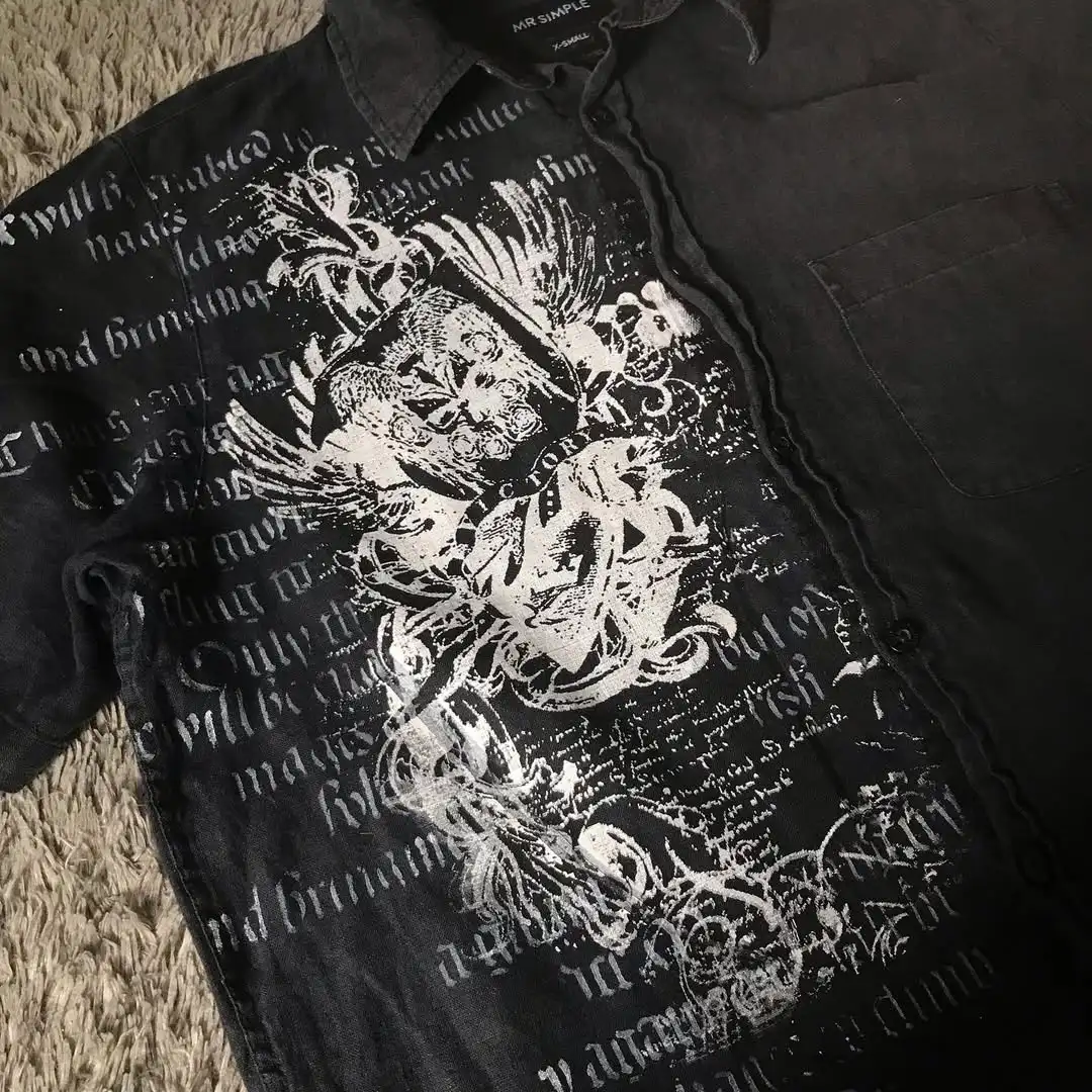 Черная рубашка y2k - Фотография_2