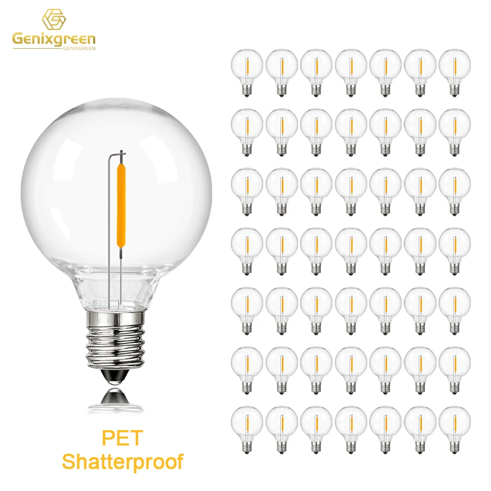 G40 1 вт pet небьющаяся лампочка