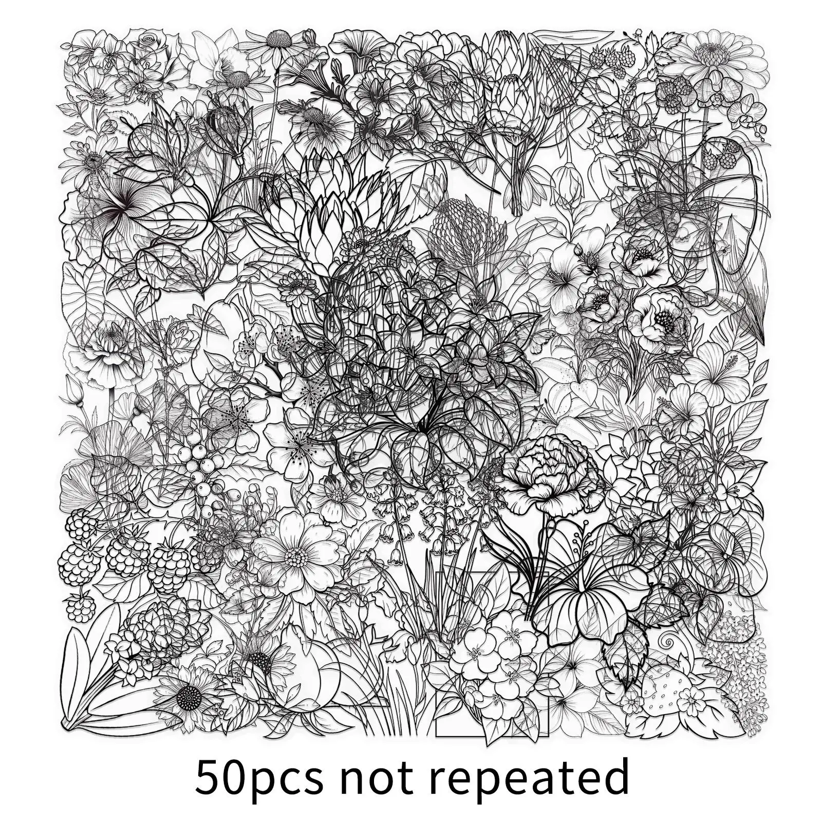 Черно-белый стиль растения цветы - Фотография_6