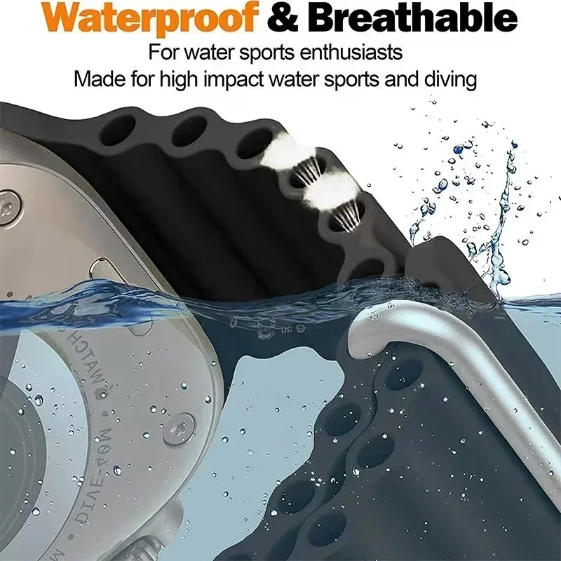 Силиконовый ремешок ocean для apple watch - Фотография_2