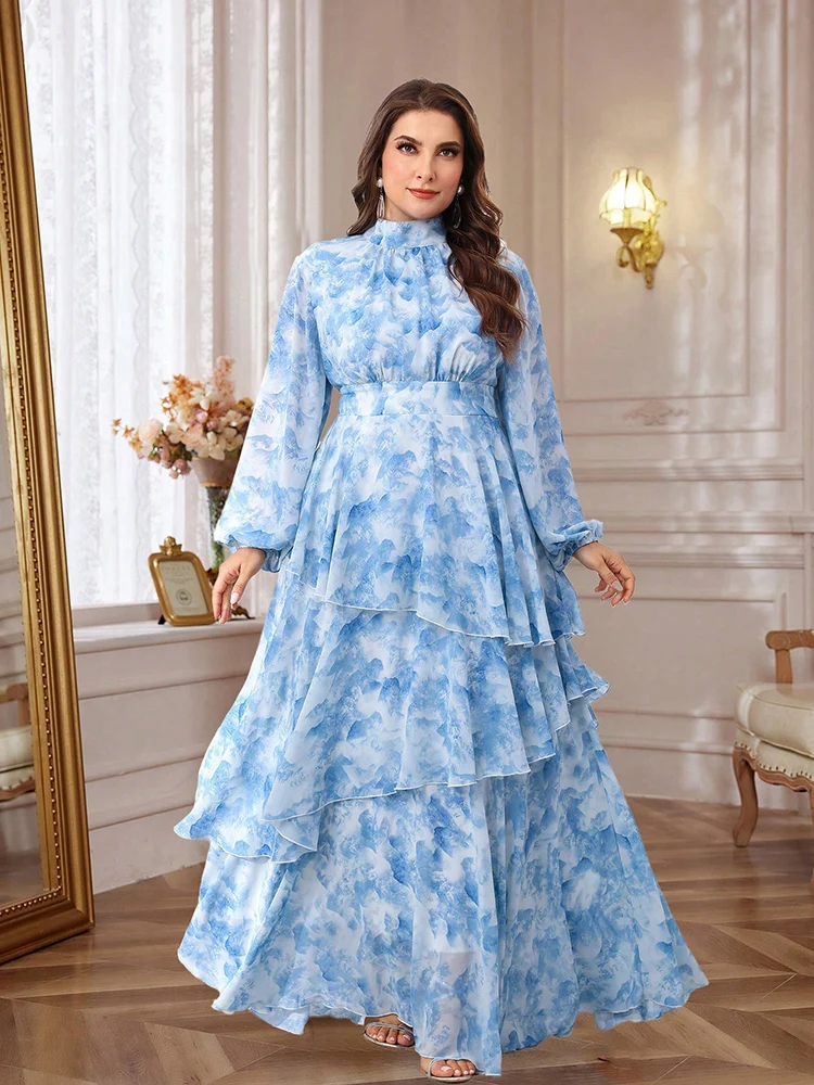 Toleen женское весенне-летнее платье больших размеров с принтом тай-дай - Фотография_4