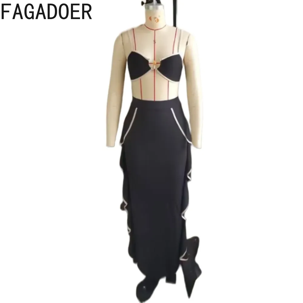 Пикантные однотонные юбки с оборками fagadoer - Фотография_5