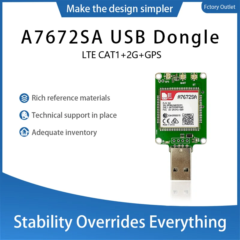 Simcom a7672e a7672g a7672sa usb-ключ lte cat1 2g 1 шт - Фотография_5