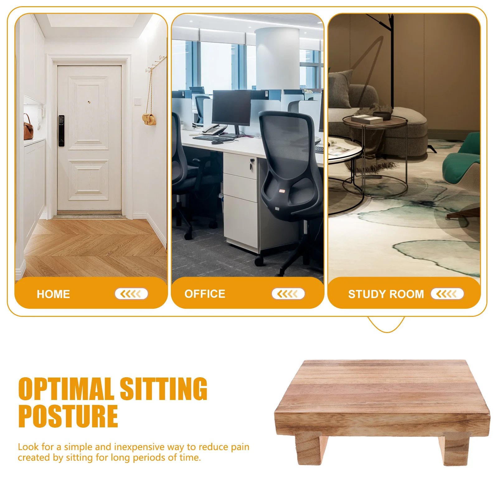 Маленькая деревянная подставка для ног для пожилых людей