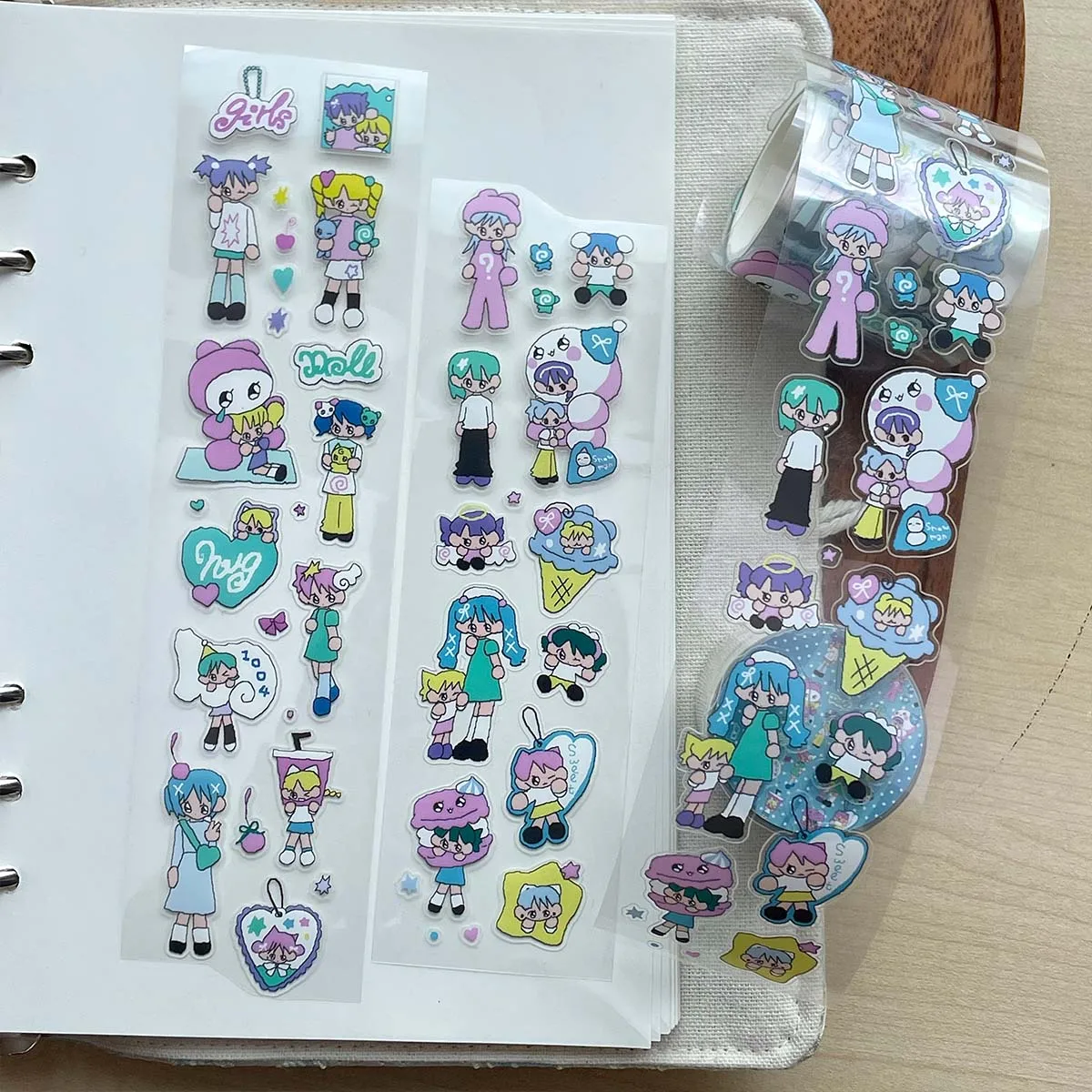 Wakawaka наклейка с персонажем каракулей в рулоне - Фотография_5