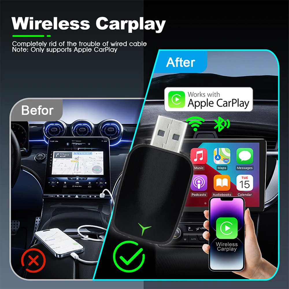 Новый проводной и беспроводной carplay android 2 в 1 - Фотография_3