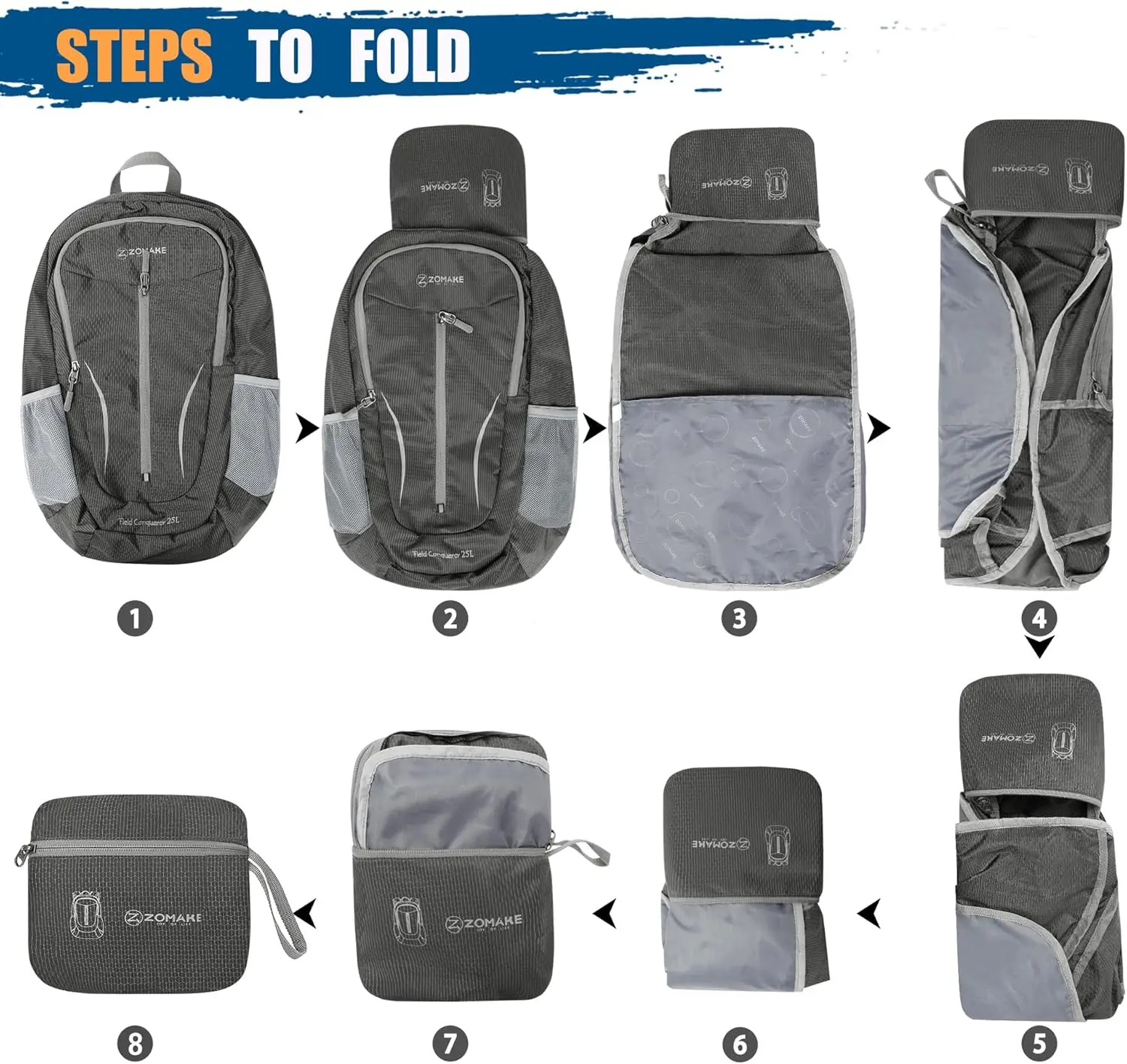 Zomake сверхлегкий компактный рюкзак 25 л - Фотография_5