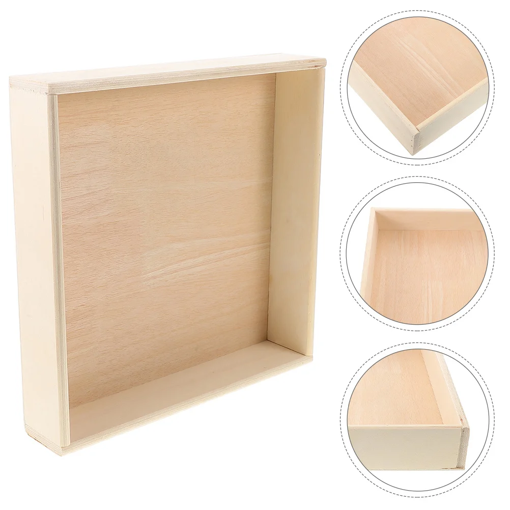 Деревянный настольный квадратный ящик для хранения песка