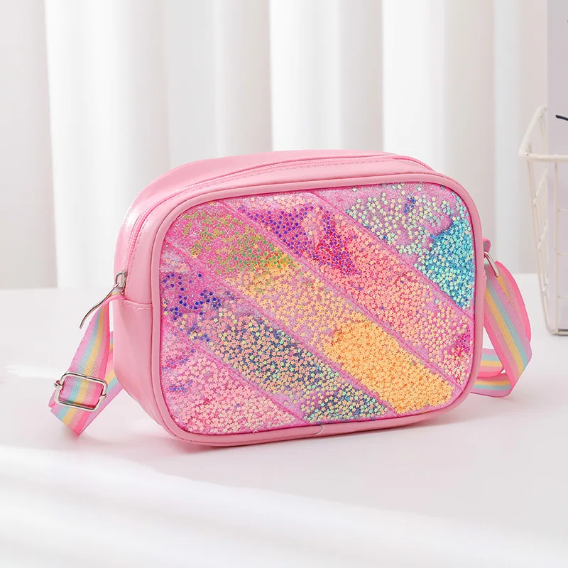 Милые красочные сумки на плечо с блестками для детей - Фотография_2