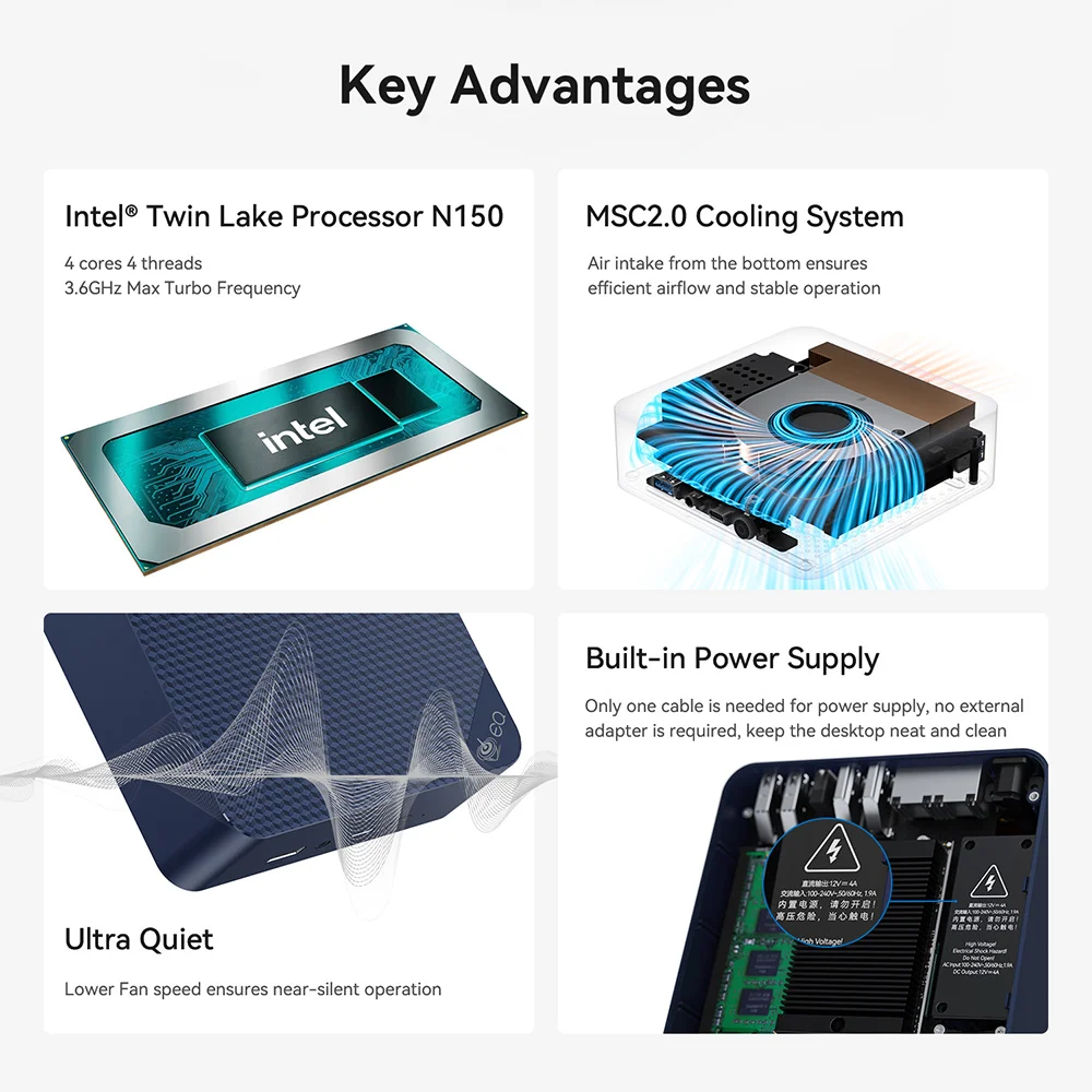 Beelink eq14 intel twin lake-n150 max turbo 3 - Фотография_2
