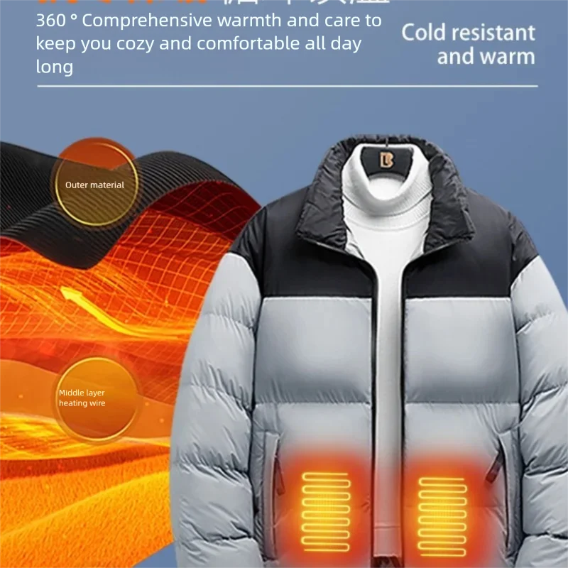 Мужская самонагревающаяся хлопковая куртка — зимний утолщенный новый стиль - Фотография_3