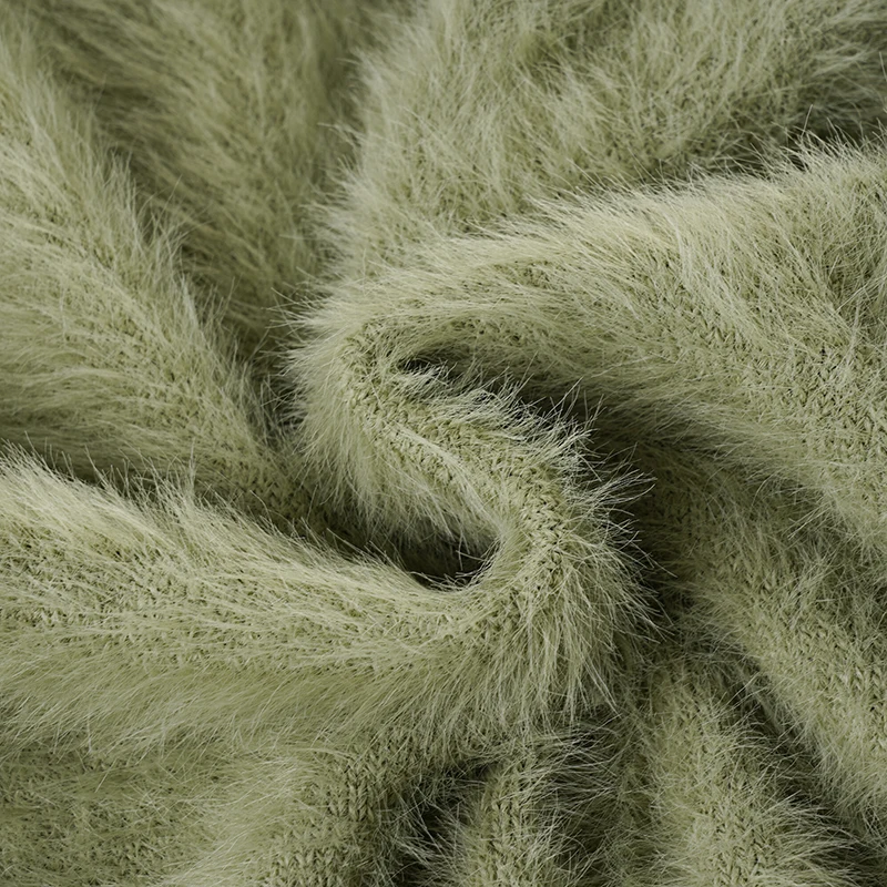 Повседневные базовые пушистые вязаные кардиганы - Фотография_6