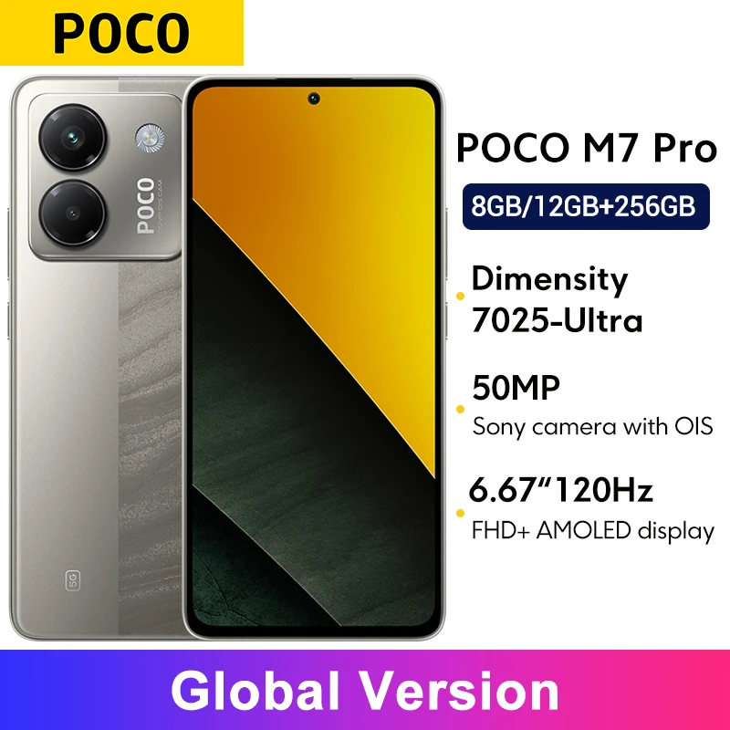 【брендовый +】новейшая глобальная версия poco m7 pro 5g