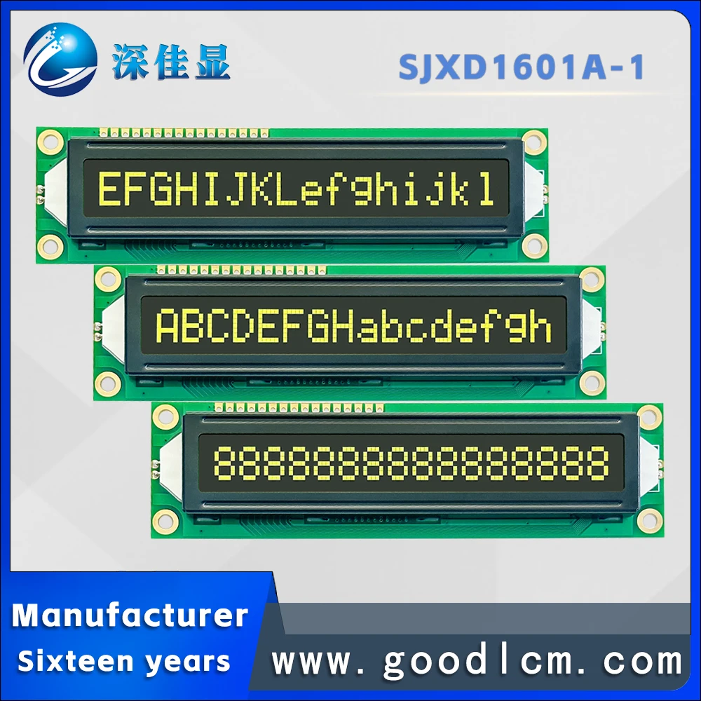 16x1 lcd display 16pin 1601 large