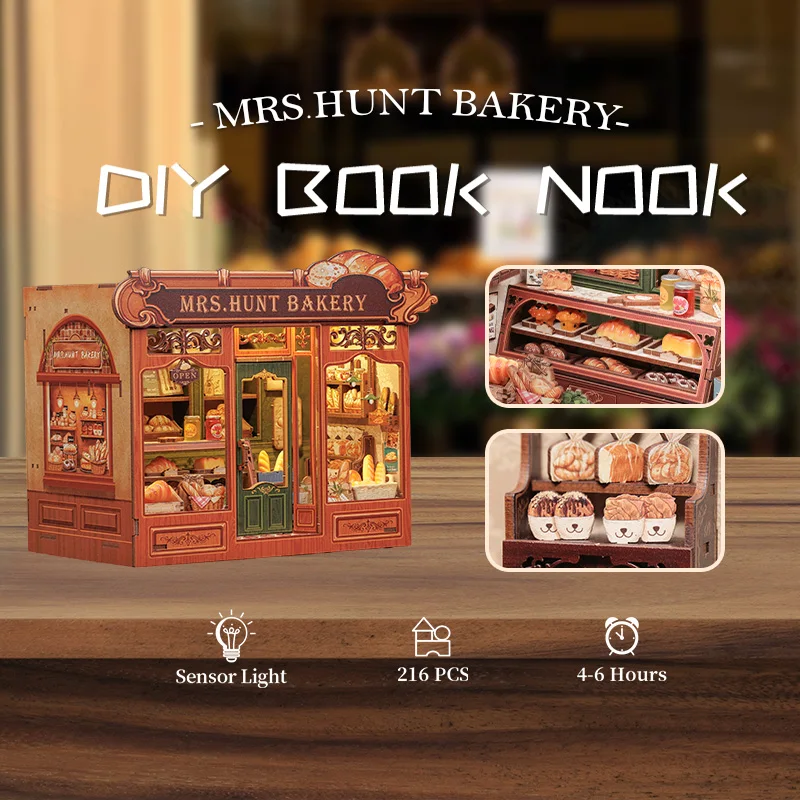 Cutebee book nook kit 3d diy кукольный - Фотография_6