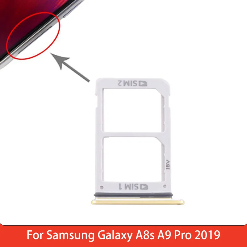Лоток для sim-карты с двумя картами для samsung galaxy a8s a9 pro 2019