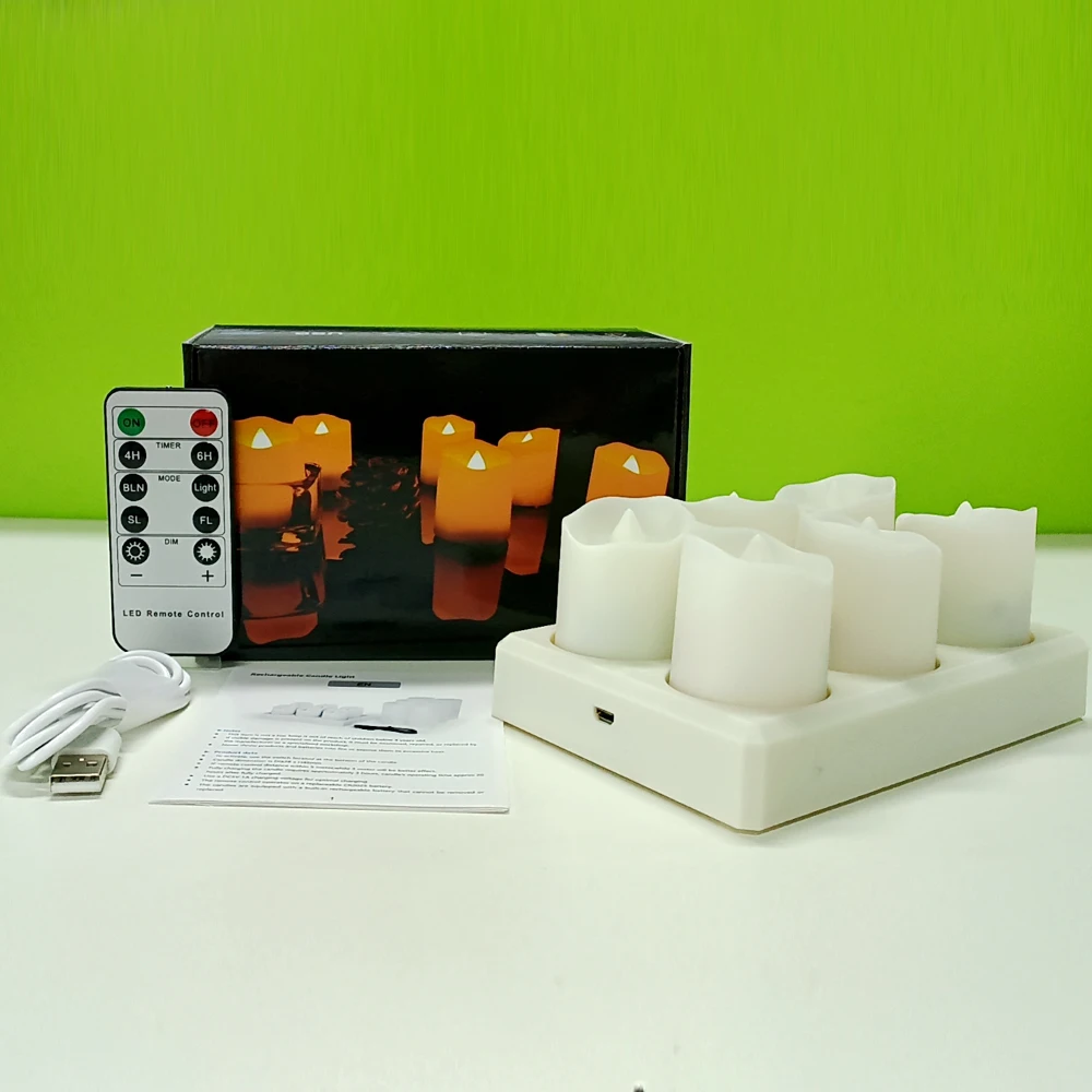 6pcs светодиодные свечи usb зарядки - Фотография_6
