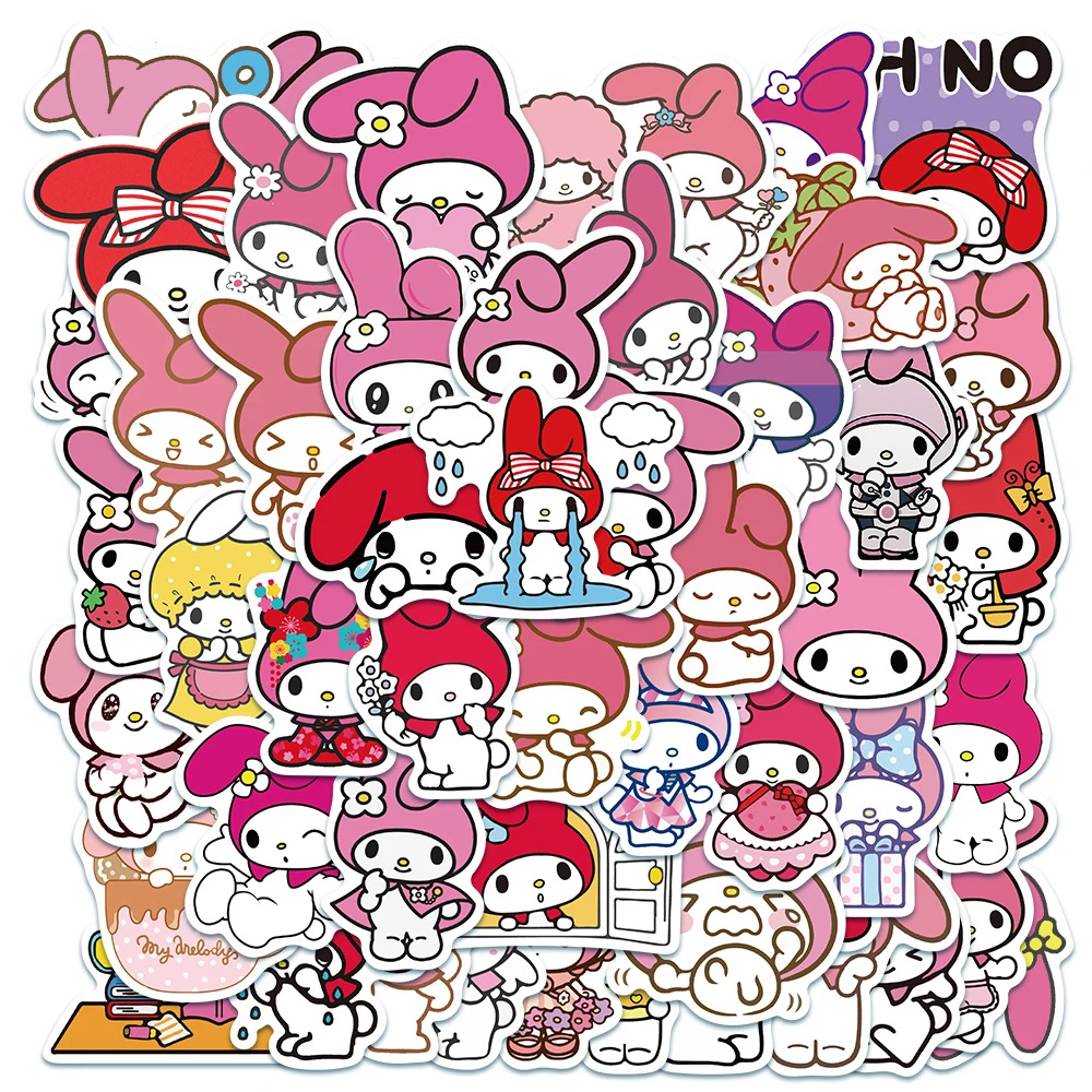 Розовый sanrio my melody мультяшные наклейки для милой девушки