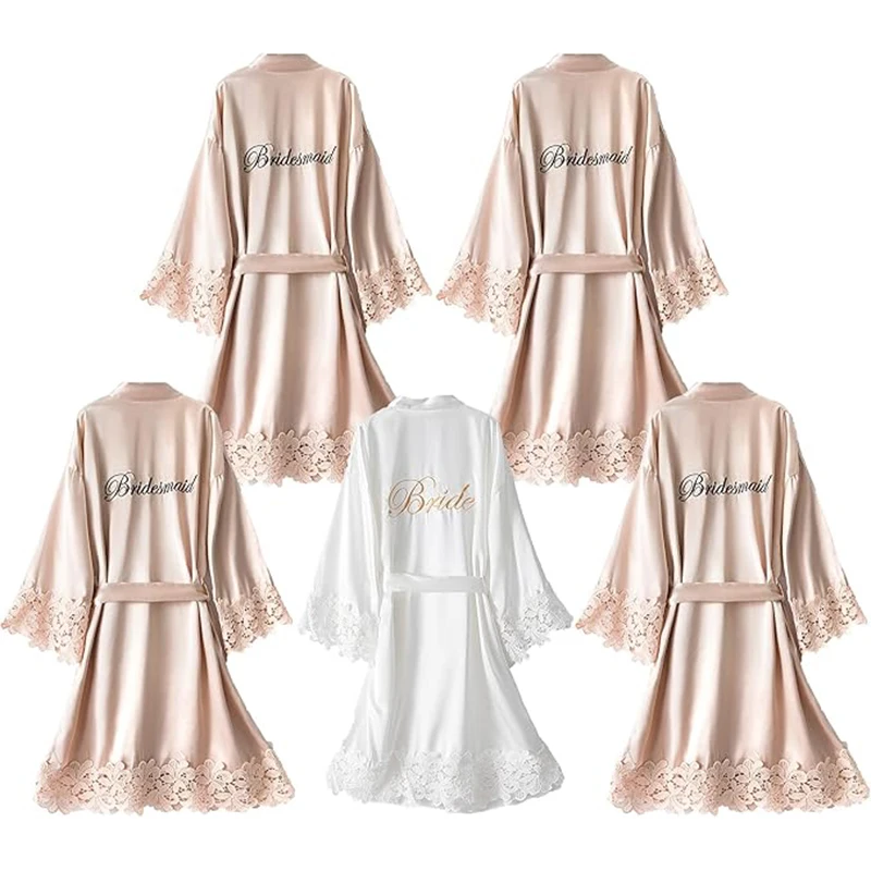Наборы халатов-кимоно для подружки невесты