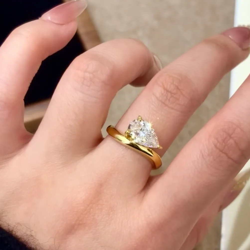 Oevas 7*11 мм 3 карата d цвет капли - Фотография_4