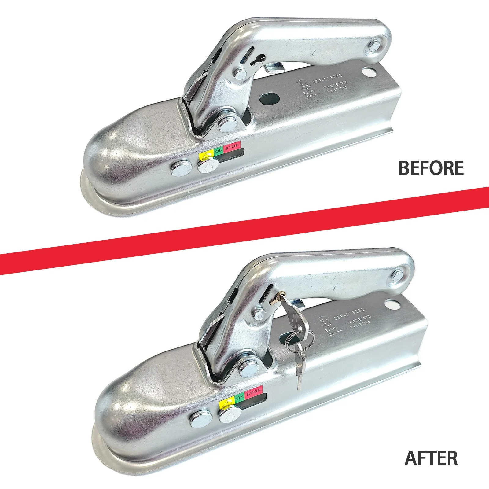 Противоугонный замок сцепного устройства прицепа с 2 ключами - Фотография_4