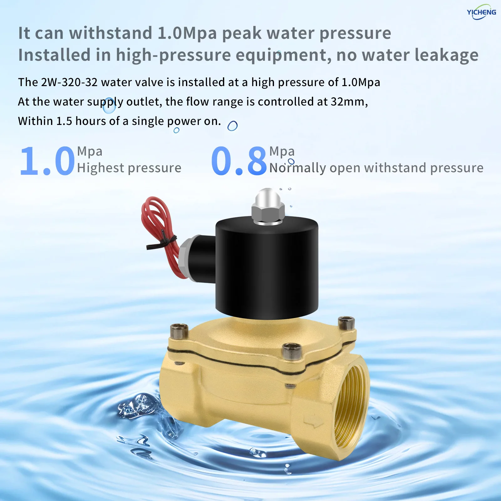 Латунный электрический электромагнитный клапан 1-1/4 дюйма - Фотография_3