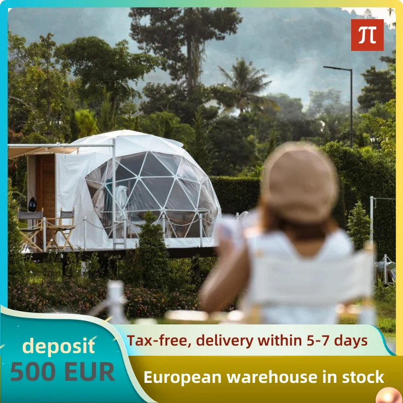 6 м роскошная уличная сферическая палатка со звездным небом