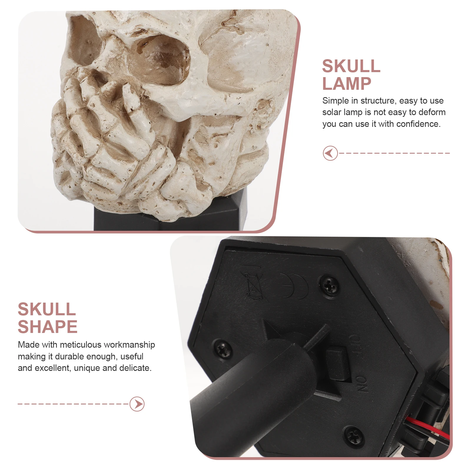 Лампа хэллоуин солнечный сад череп - Фотография_6