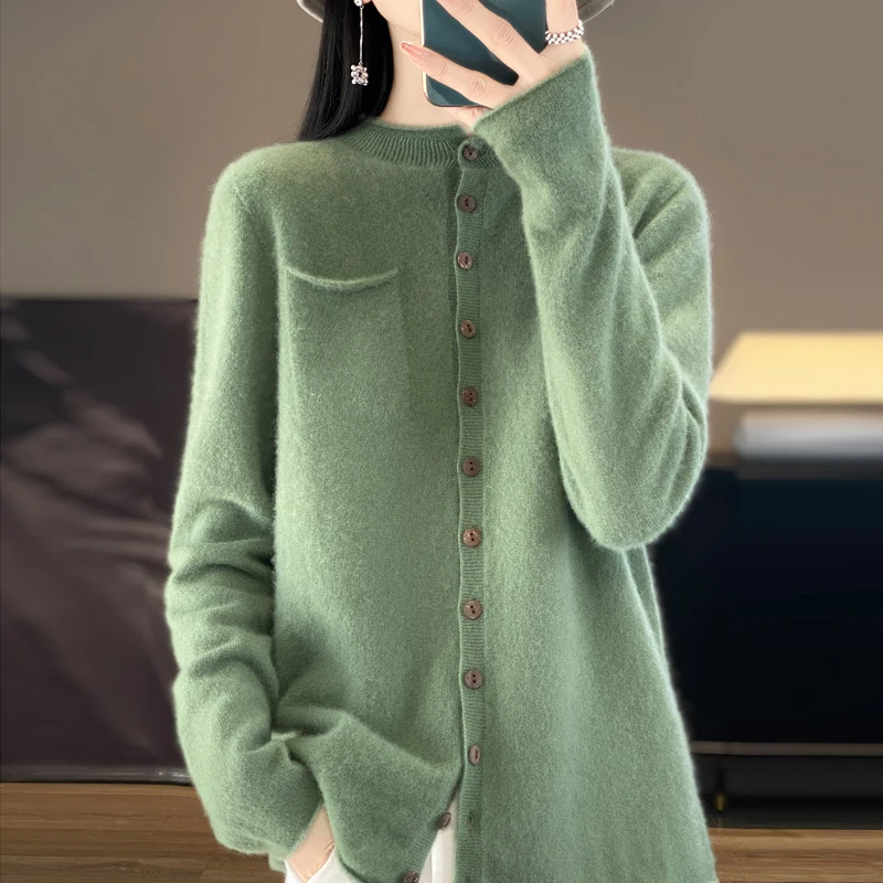 Женский кардиган из 100% мериносовой шерсти - Фотография_6
