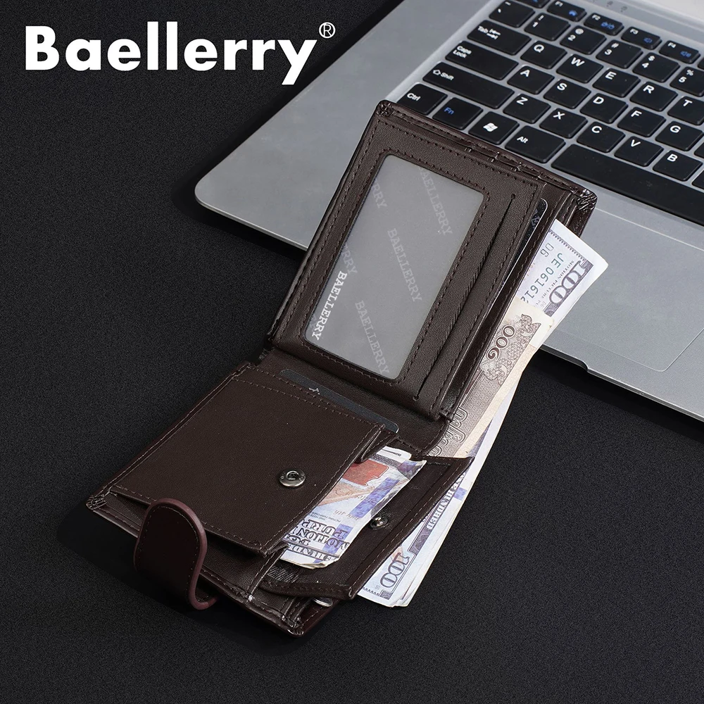 Baellerry новые короткие мужские кошельки на молнии с карманом для монет - Фотография_4