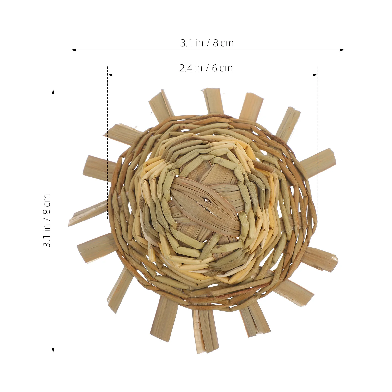 Миниатюрные соломенные шляпы натурального - Фотография_5