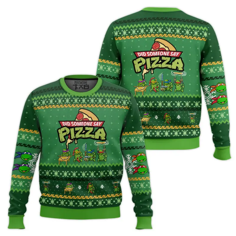 Tmnt l d r m ugly christmas sweater - Фотография_3