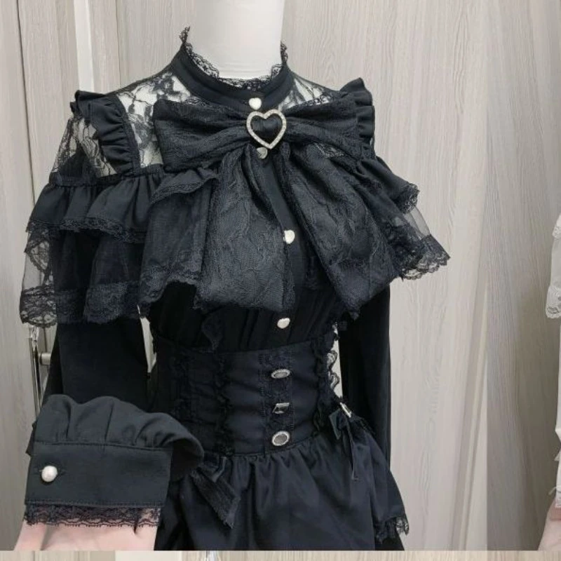 Японские кружевные лоскутные блузки kawaii lolita - Фотография_4