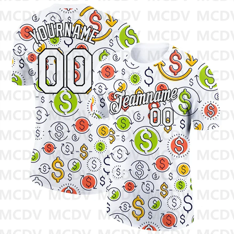 Бело-черная футболка с 3d рисунком - Фотография_2