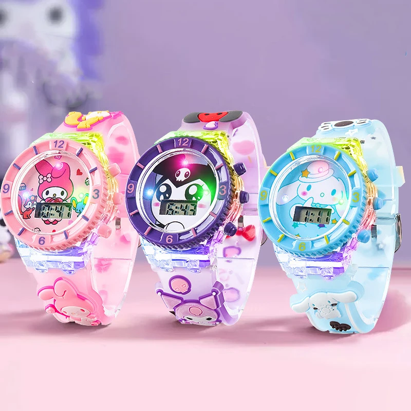 Новые детские часы hello kitty с коробкой kuromi unicorn - Фотография_2