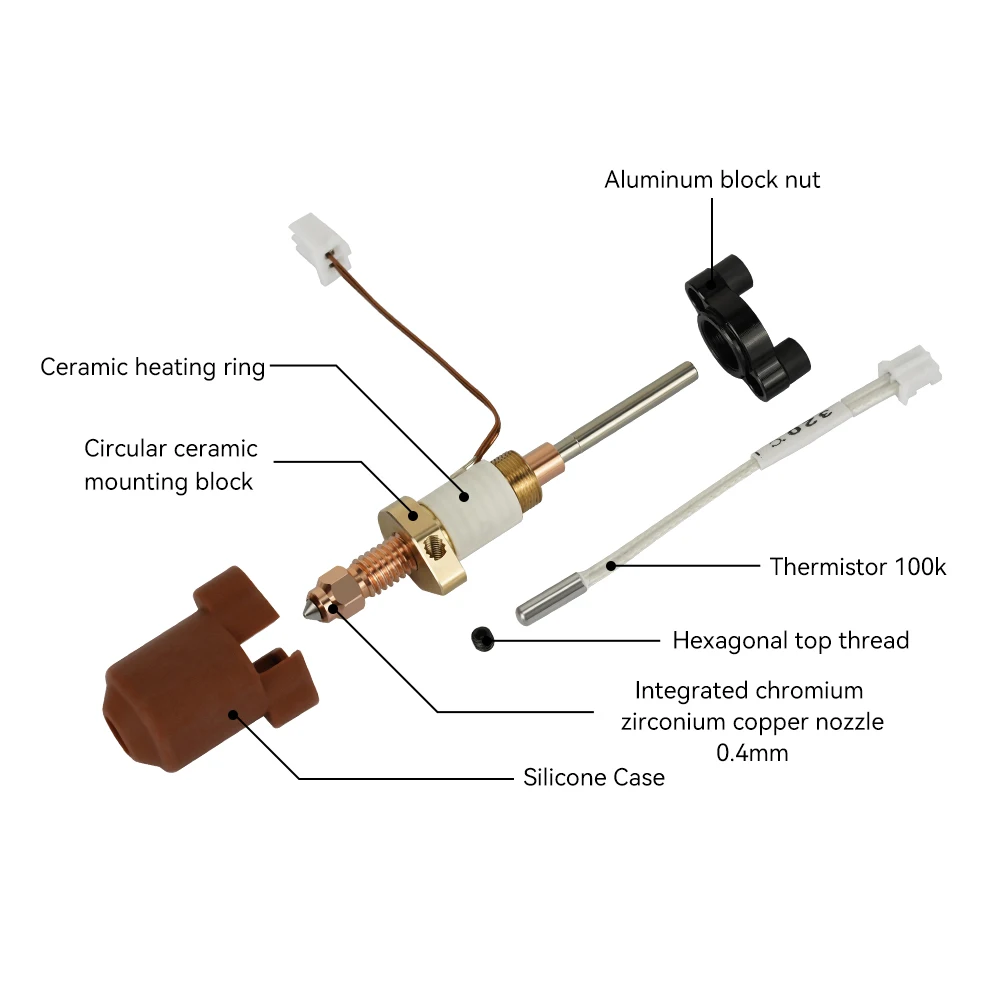 Для creality k1c k1 max hotend керамический нагревательный блок - Фотография_6
