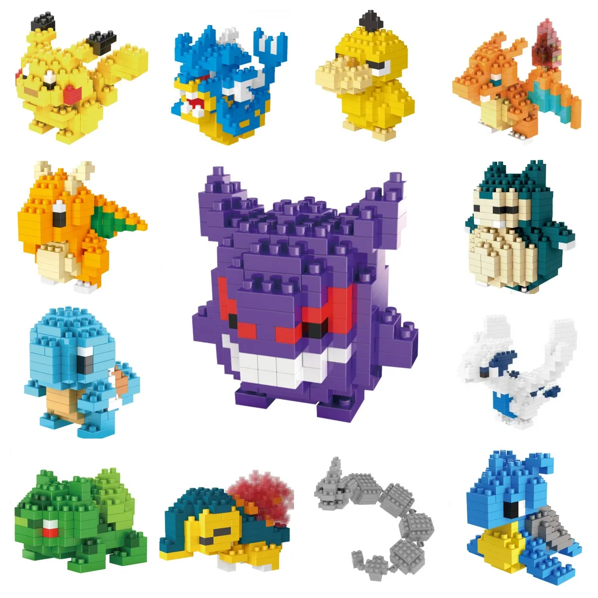 Маленькие блоки pokemon nanoblock charizard kyogre groudon rayquaza