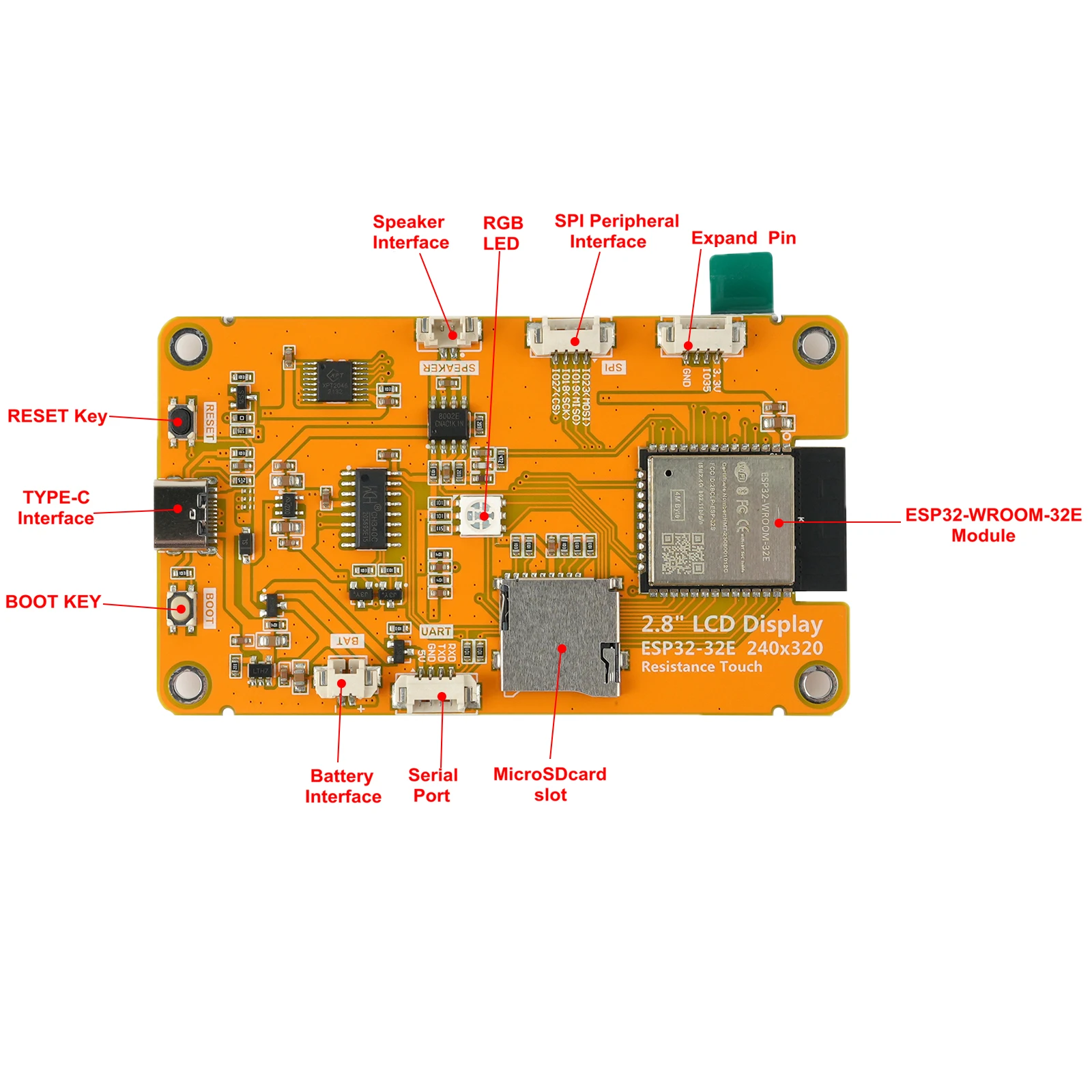 2,8-дюймовый дисплей esp32-32e - Фотография_3