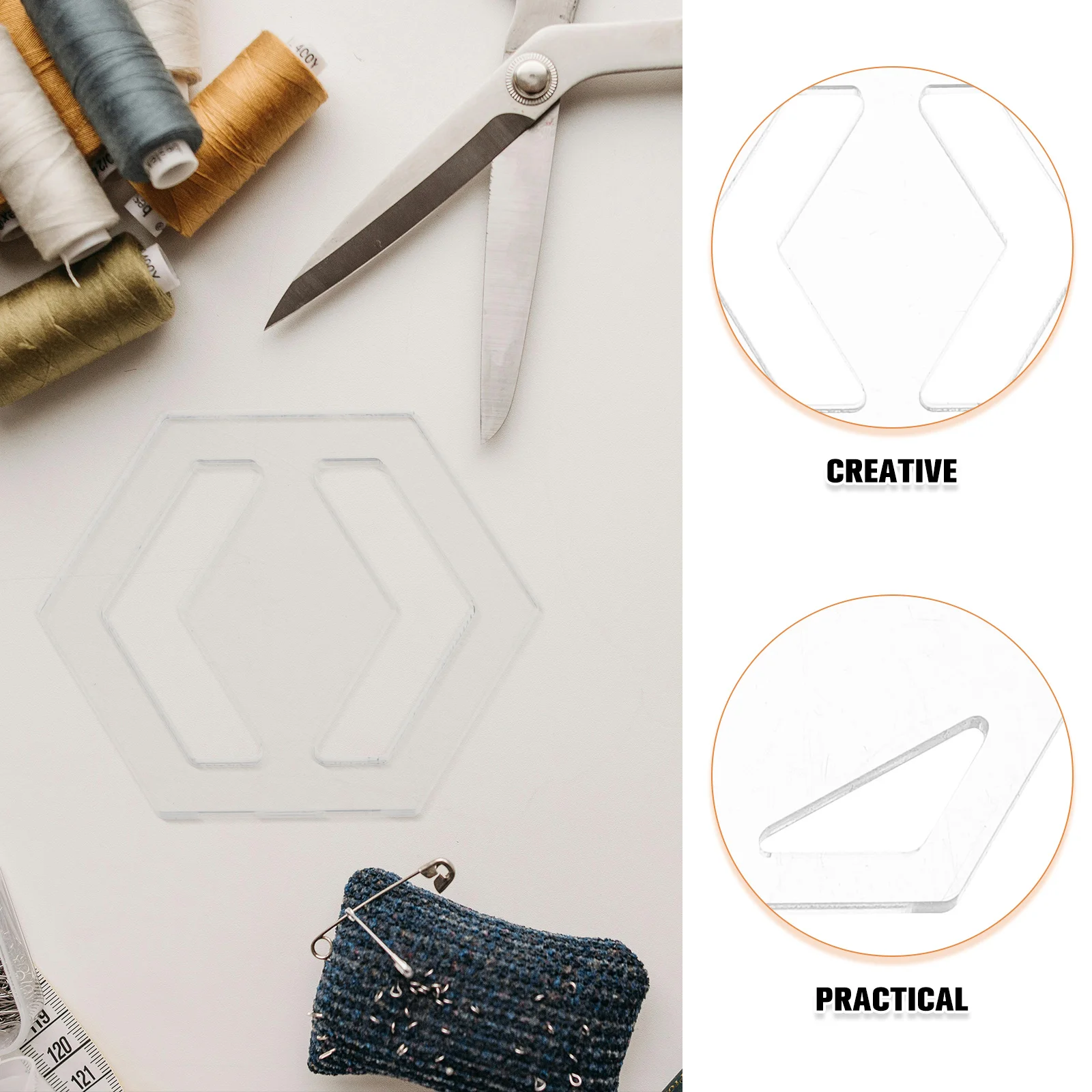 Акриловые шестиугольные шаблоны для квилтинга - Фотография_5