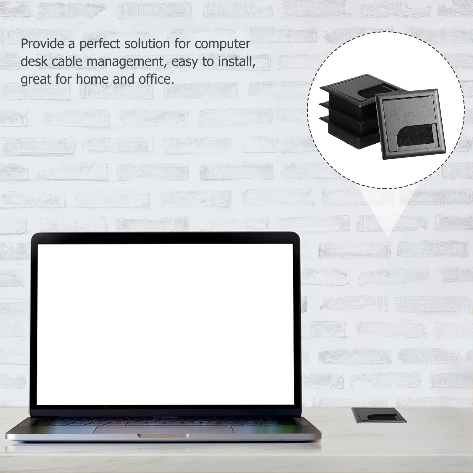 Органайзер с крышкой отверстия для кабеля компьютера - Фотография_6