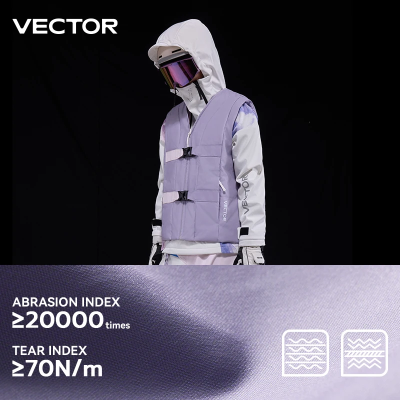 Vector p хлопковый лыжный жилет с передней частью - Фотография_5