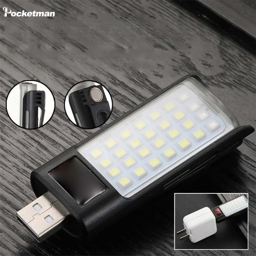 Портативный usb перезаряжаемый фонарик type-c