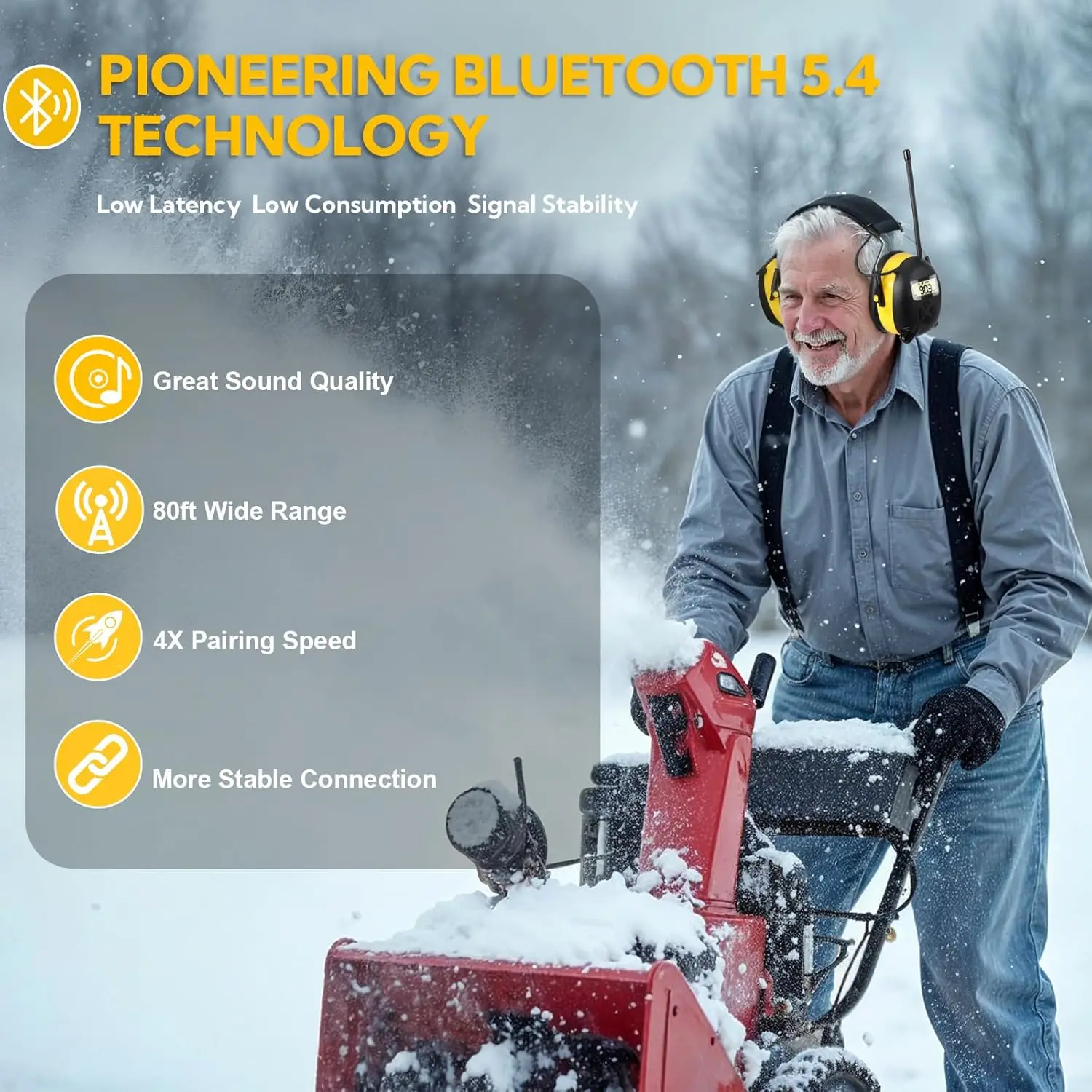 Модернизированная гарнитура am/fm с защитой слуха bluetooth 5 - Фотография_5