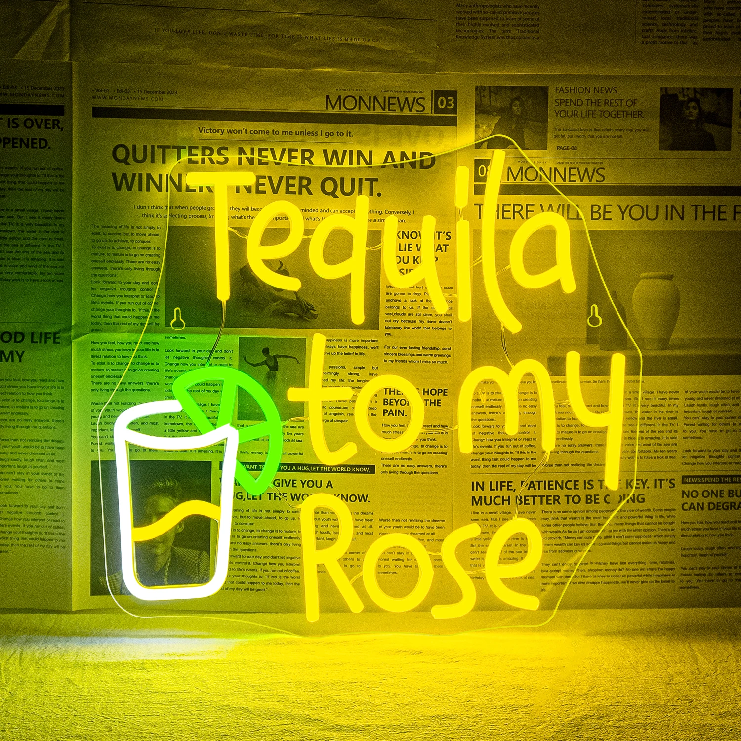 Tequila to my rose неоновые вывески