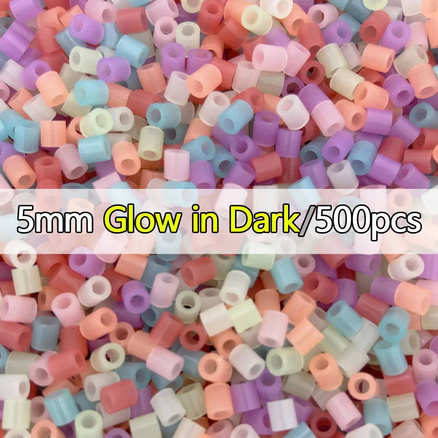 5 мм светящиеся в темноте/500 шт. бусины perler hama