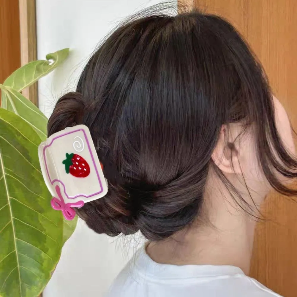 Kawaii милые зажимы для клубники с бантом - Фотография_2