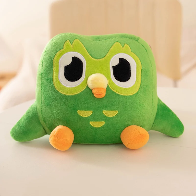 Kawaii duolingo зеленая сова плюшевая
