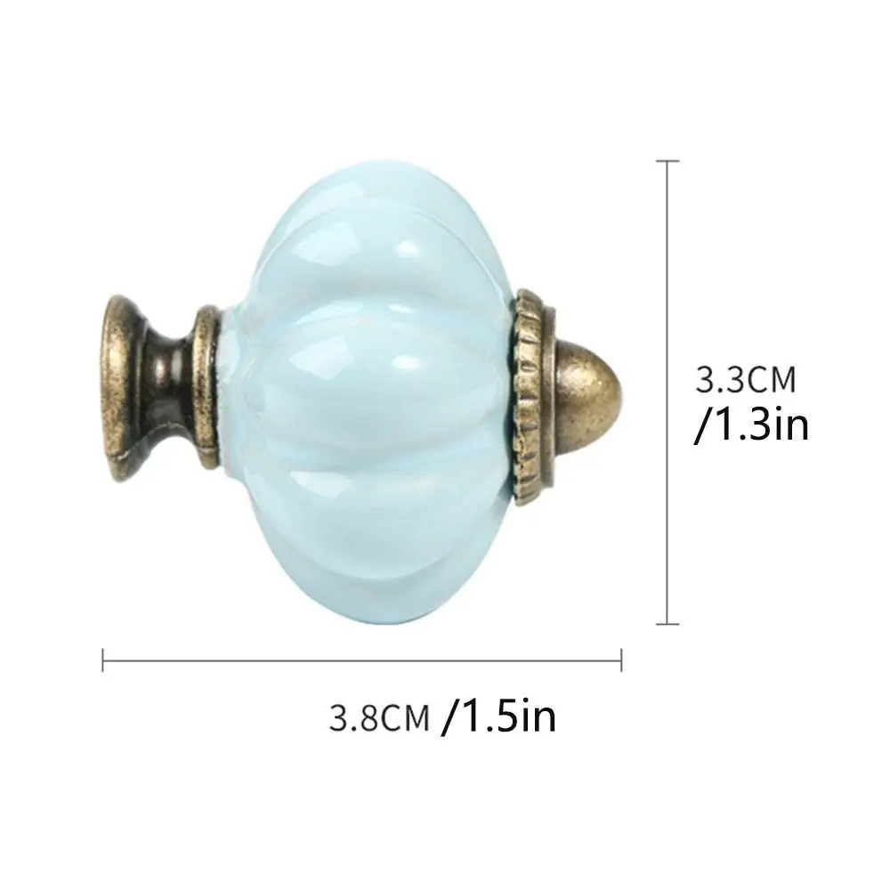 Керамическая ручка в стиле ретро с одним отверстием в виде тыквы - Фотография_5