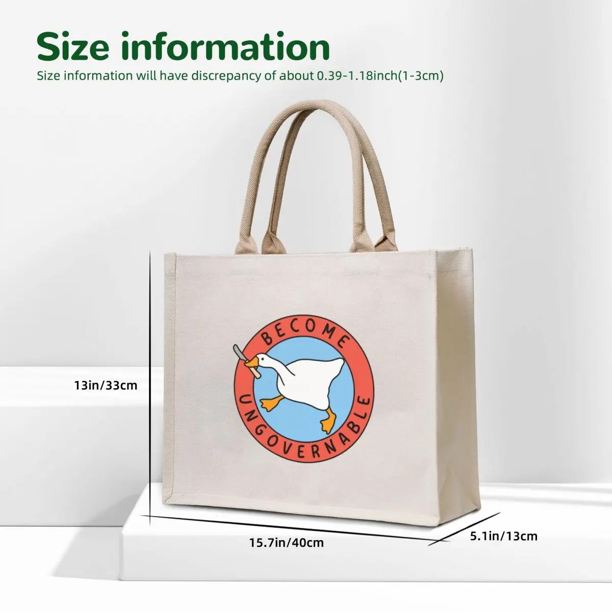 Become ungovernable goose tote bag - Фотография_5