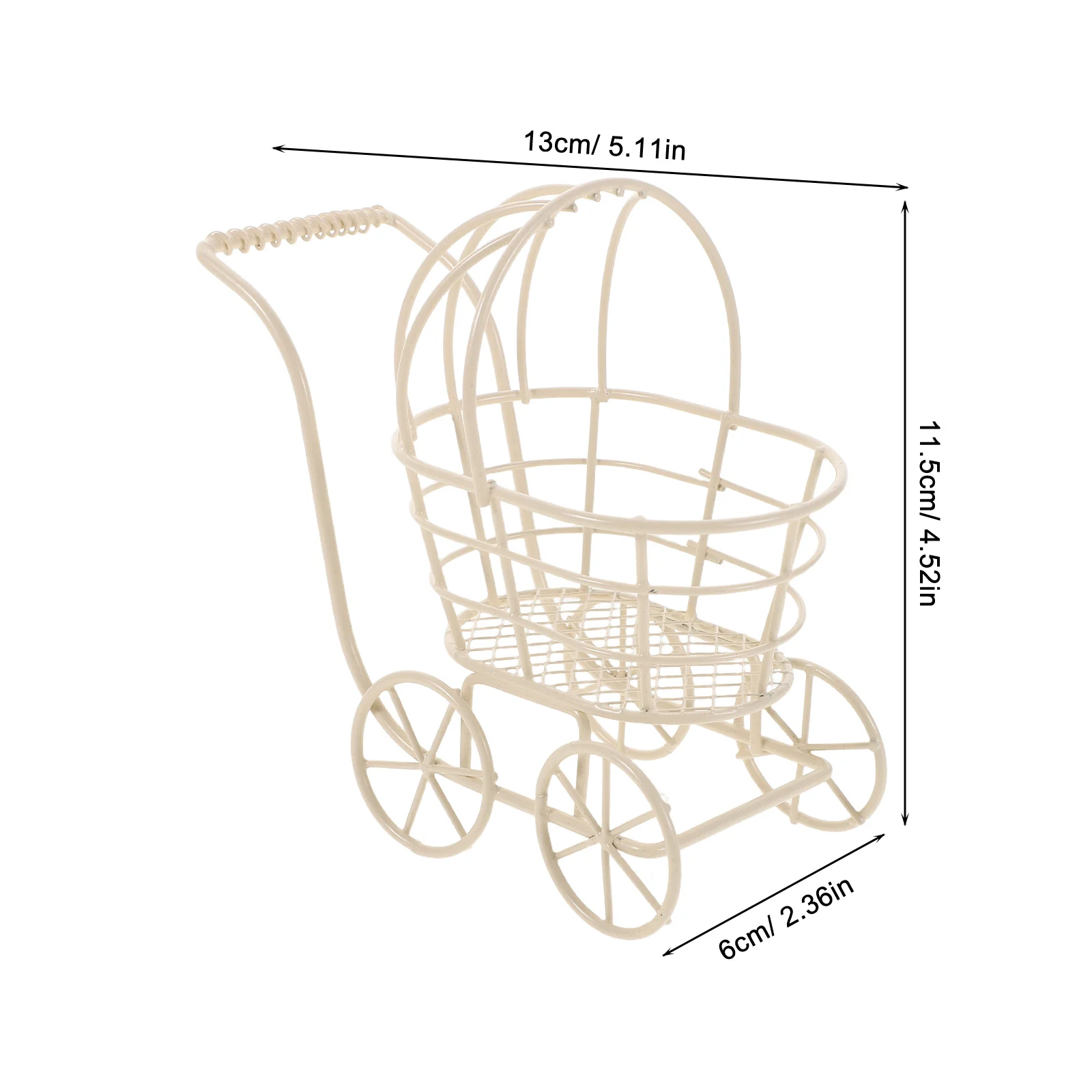 Миниатюрная детская коляска с металлической - Фотография_4